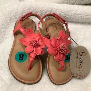 Born BOC  Kids NEW Pink Floral Slingback Thongs Sandals Girls 8